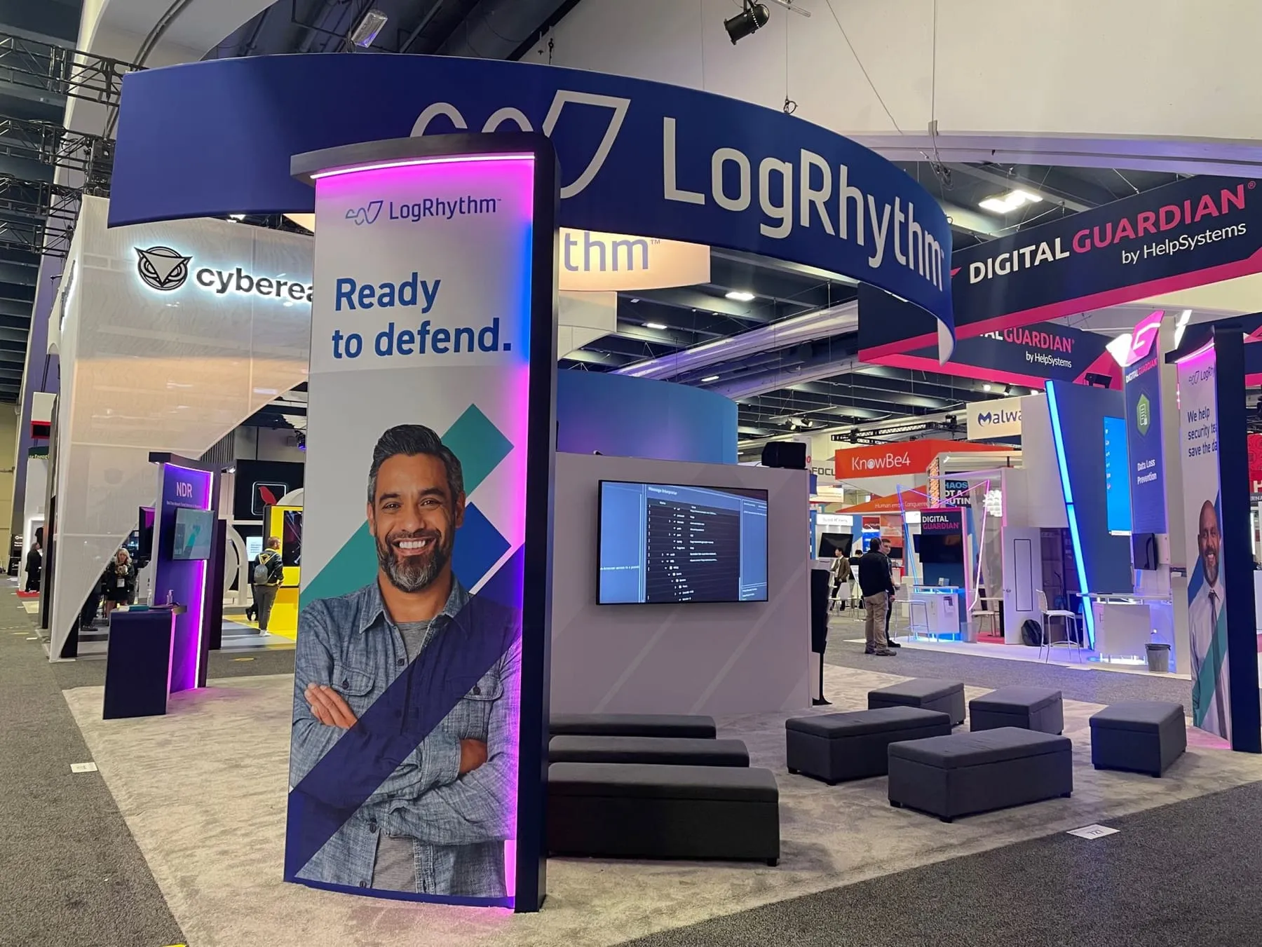 LogRhythm booth on the RSA Conference expo floor at Moscone Center